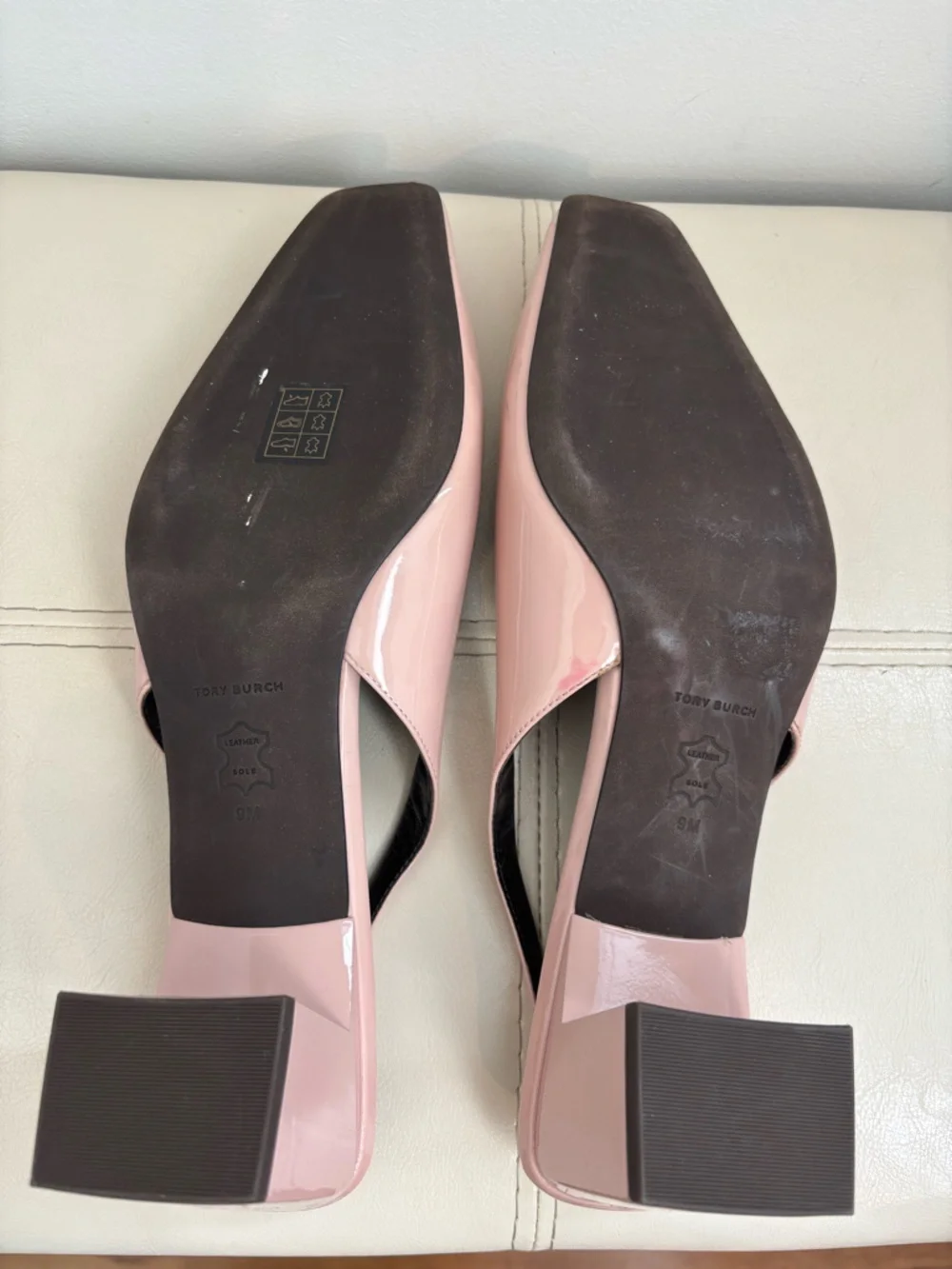 Tory Burch Georgia Slingback Pumps In Pink Patent Leather Size 9M